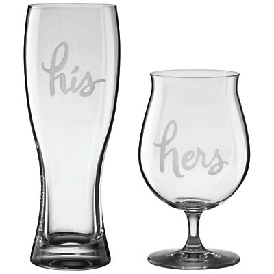kate spade new york Two Of A Kind His & Hers Beer Glasses, Set of 2